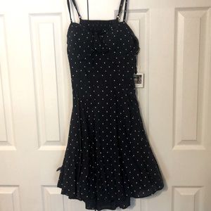 NWTS navy and white polka dot dress
